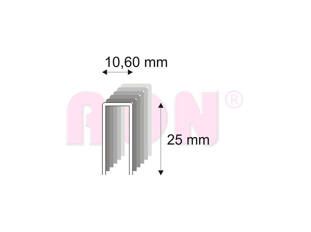 Tesařské spony s pryskyřicí Narex 367/25-70 - 10,60 x 25 mm - 9 660 ks