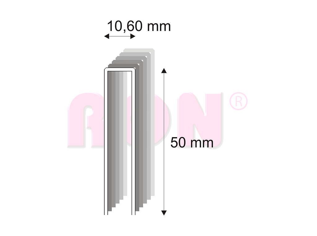 Tesařské spony s pryskyřicí Narex 367/50-70 - 10,60 x 50 mm