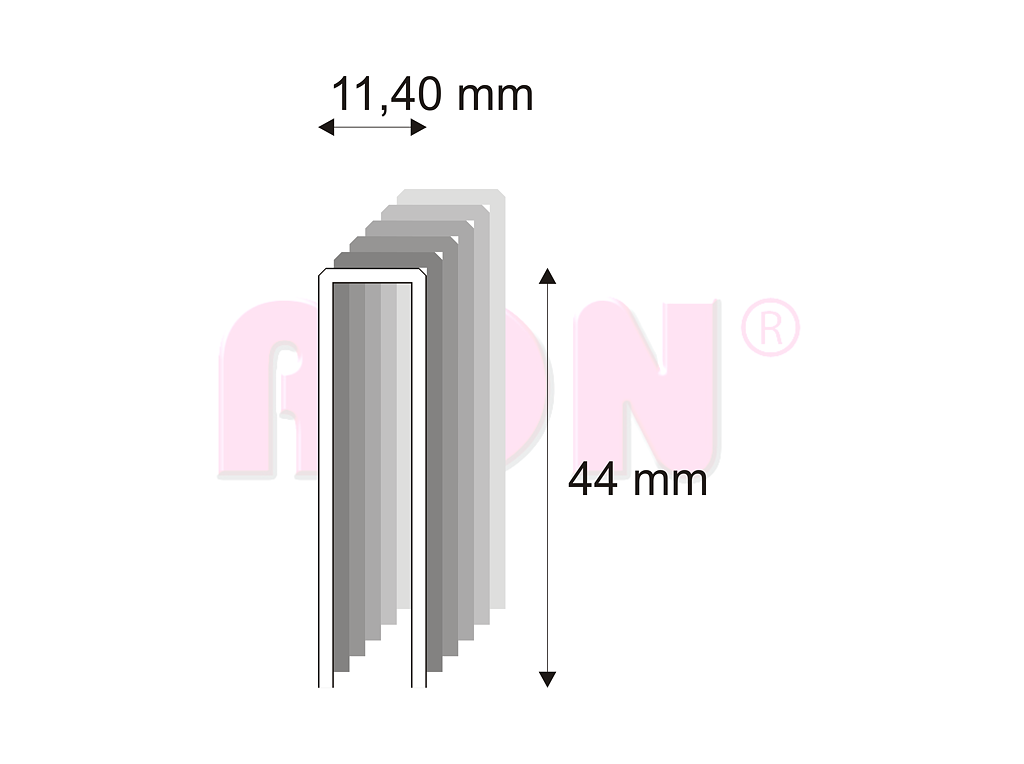 Tesařské spony s pryskyřicí Narex 368/44 - 11,40 x 44 mm - 3 900 ks
