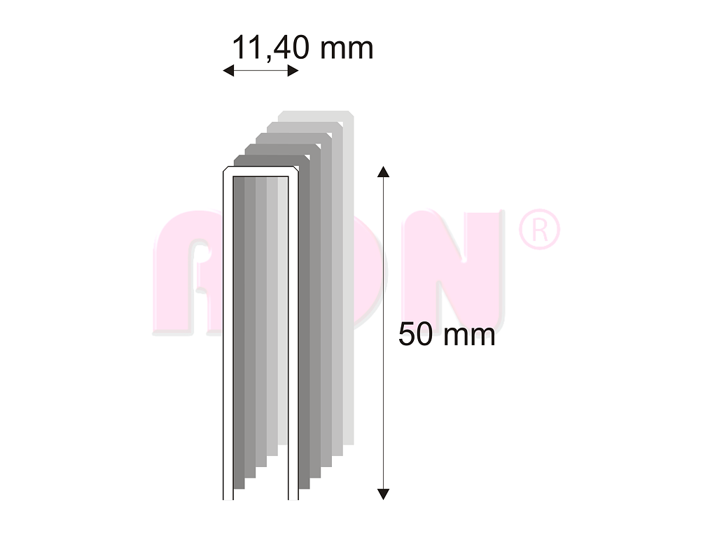 Tesařské spony s pryskyřicí Narex 368/50 - 11,40 x 50 mm - 3 500 ks