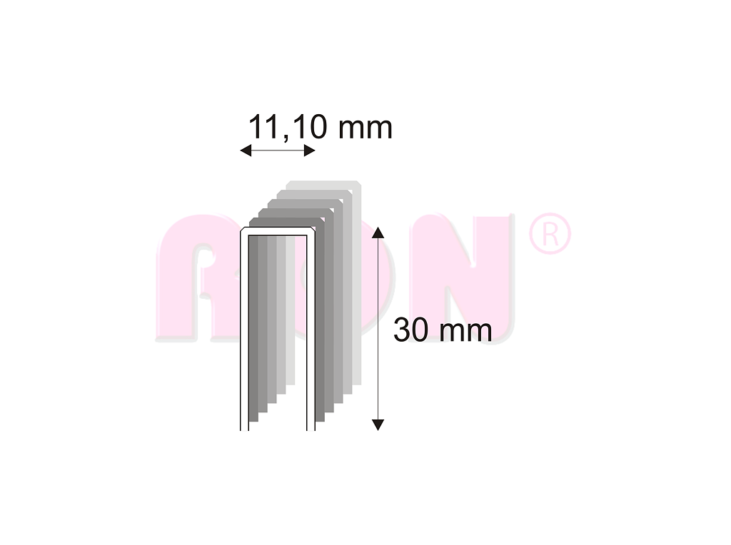 Tesařské spony s pryskyřicí Narex 370/30 - 11,10 x 30 mm - 7 000 ks