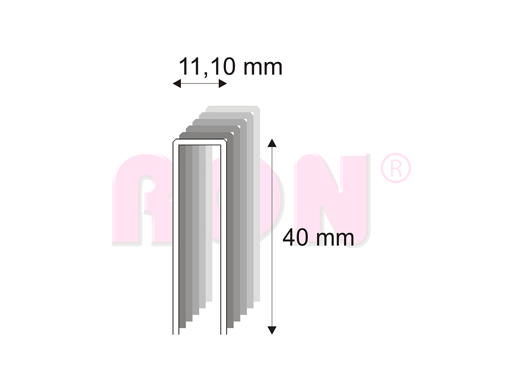 Tesařské spony s pryskyřicí Narex 370/40 - 11,10 x 40 mm - 4 800 ks