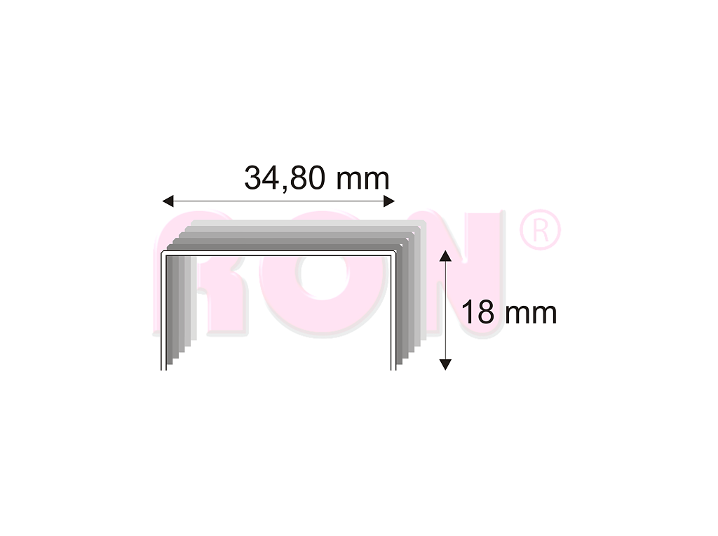 Kartonážní spony Narex 490/18 CU - 34,80 x 18 mm - 2 500 ks