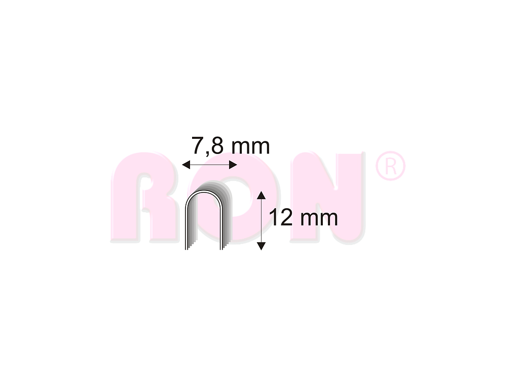 Kabelážní spony ostřené Narex 502/12 - 7, 80 x 12 mm