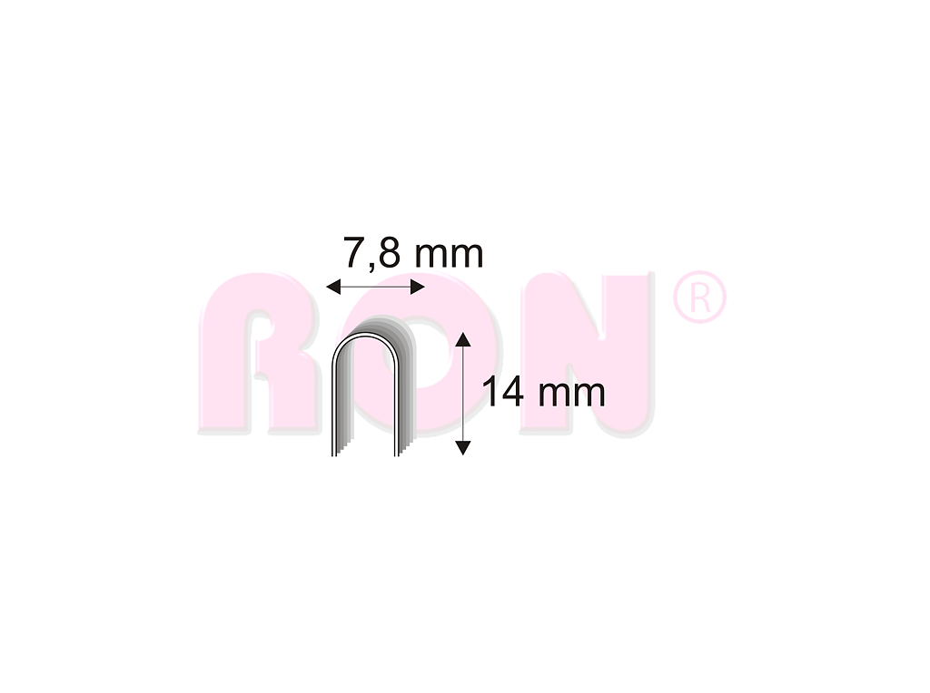 Kabelážní spony ostřené Narex 502/14 - 7, 80 x 14 mm