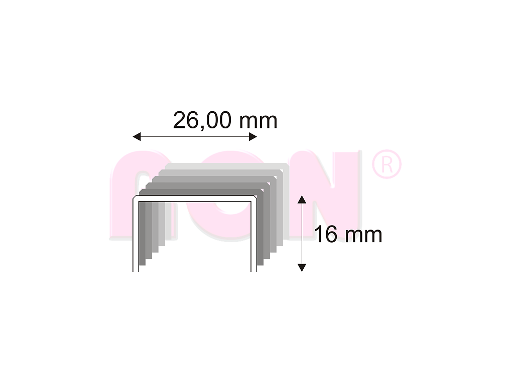 Tesařské spony s pryskyřicí Narex 580/16 - 26 x 16 mm - 6 000 ks
