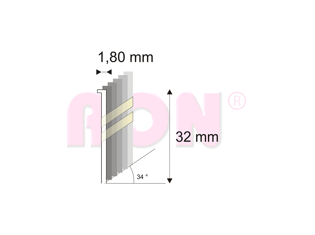 Truhlářské Brady šikmé 34° Narex 15G-DA/32 - 1,80 x 32 mm - 4 000 ks