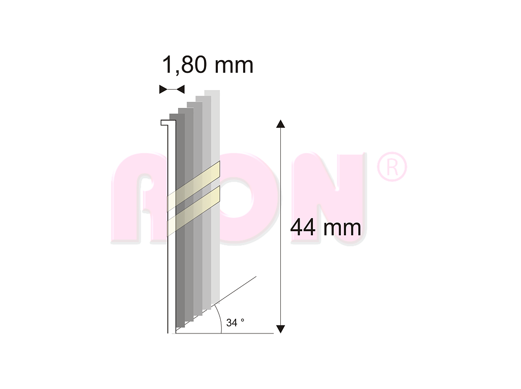Truhlářské Brady šikmé 34° Narex 15G-DA/44 - 1,80 x 44 mm - 4 000 ks