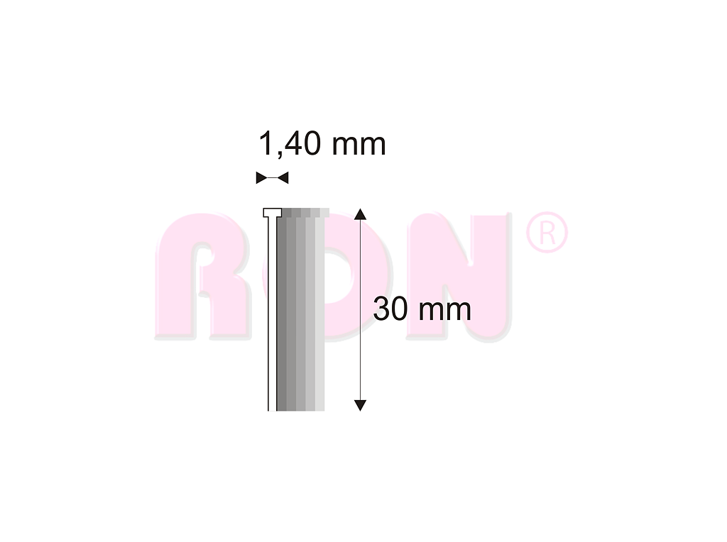 Truhlářské Brady Narex 16/30 - 1,40 x 30 mm - 2 500 ks