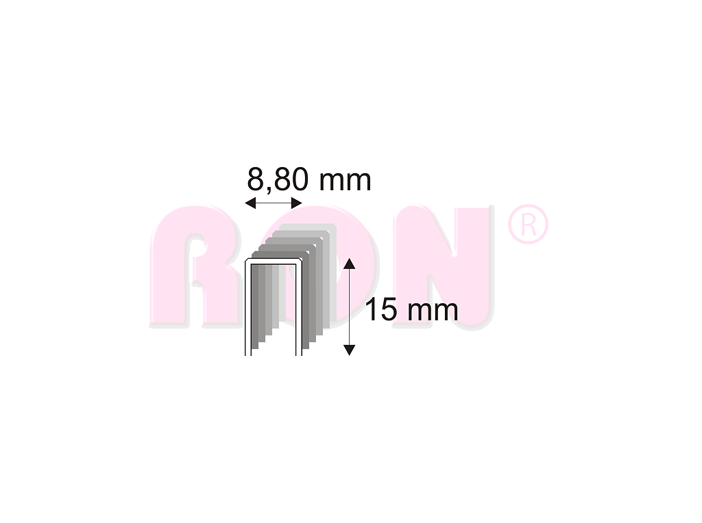 Truhlářské spony s pryskyřicí Narex 352/15 - 8,80 x 15 mm