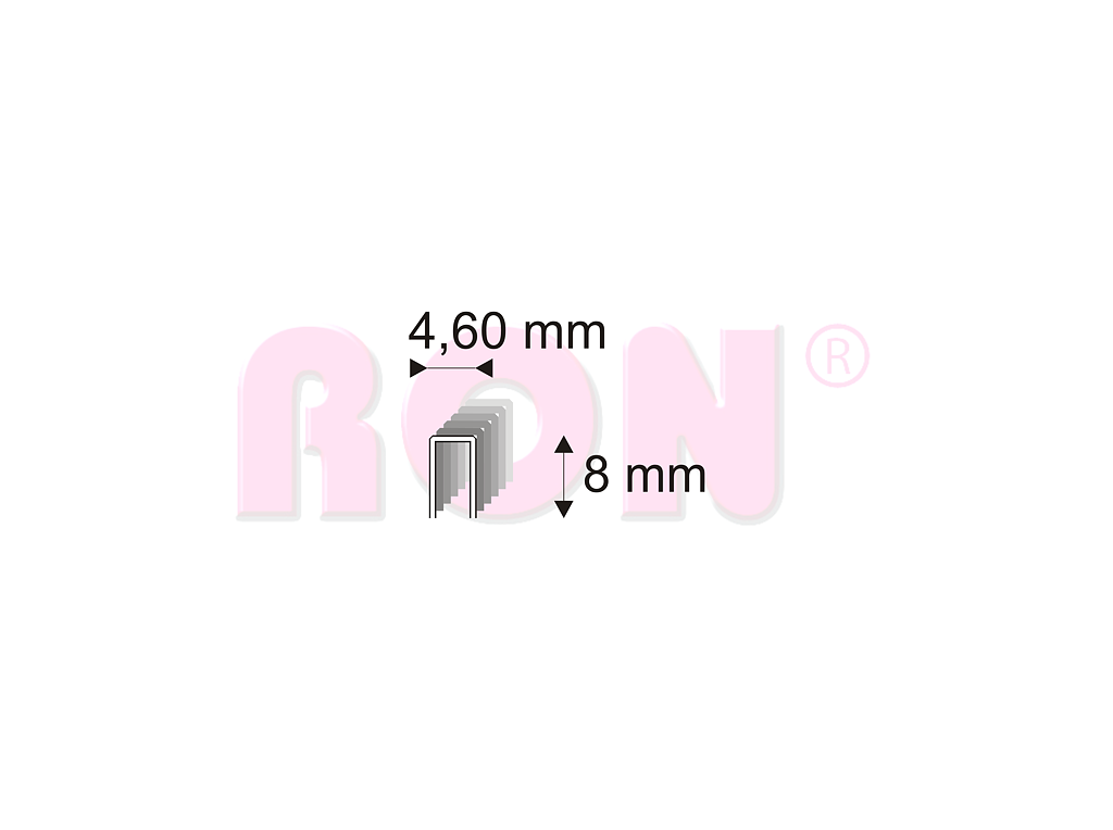 Truhlářské spony Narex 331/08 - 4,60 x 8 mm - 15 000 ks