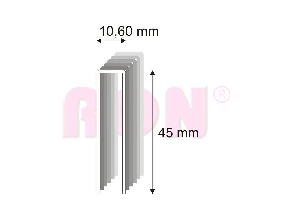 Tesařské spony s pryskyřicí Narex 367/45-70 - 10,60 x 45 mm - 5 040 ks