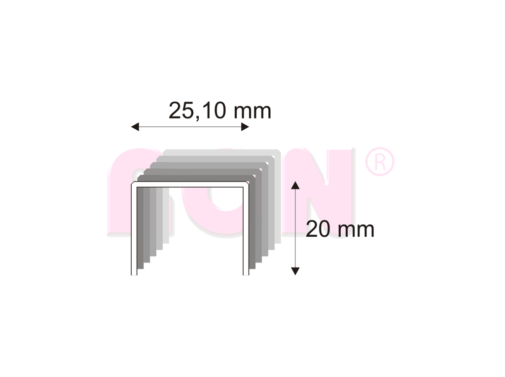 Kartonážní spony s pryskyřicí Narex 491/20 - 25,10 x 20 mm - 4 800 ks