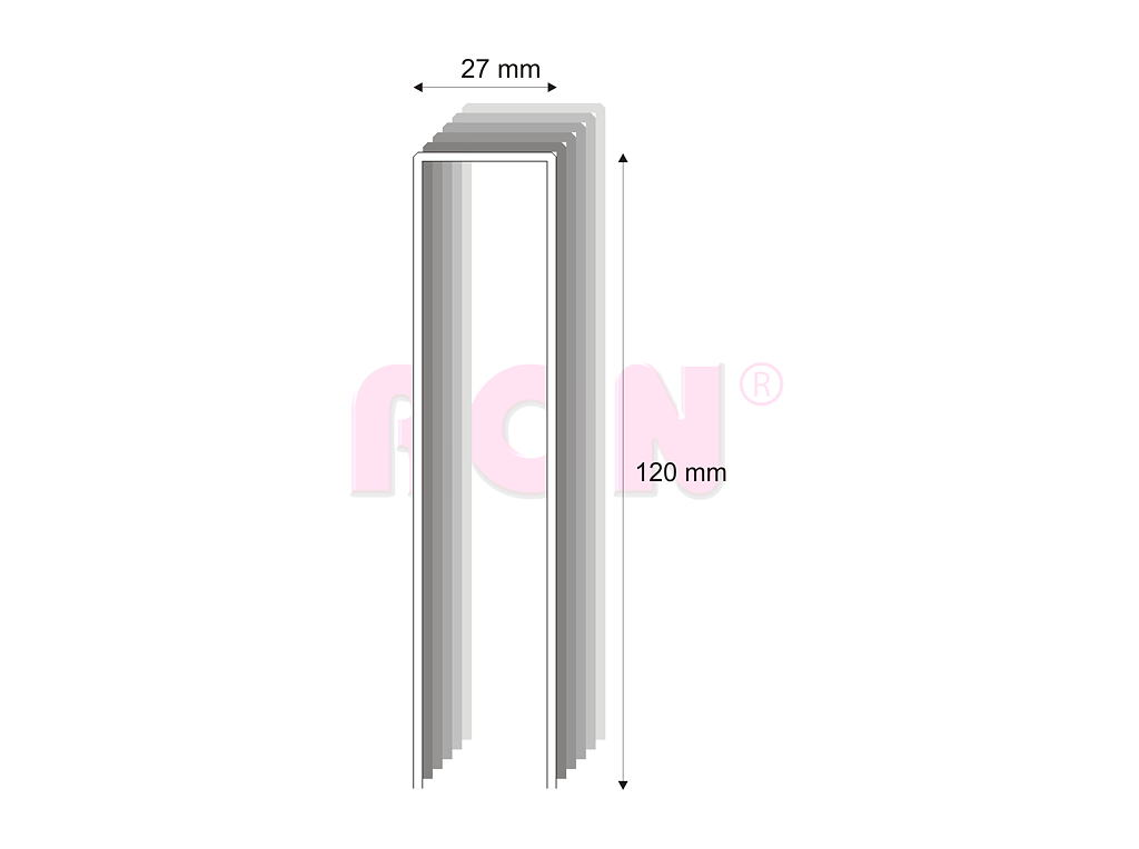 Spony pro izolace Narex S29/120 - 27 x 120 mm - 1 100 ks