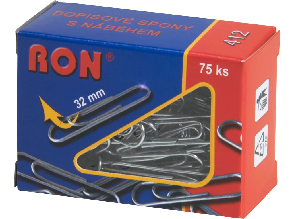 Dopisové spony Mikov 412 - s náběhem 32 mm - 75 ks