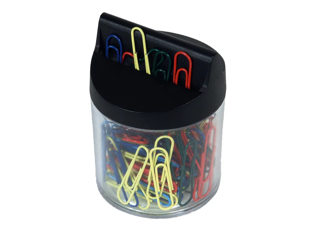 Magnetický zásobník na dopisové spony Mikov 453 - 100 ks barevných sponek