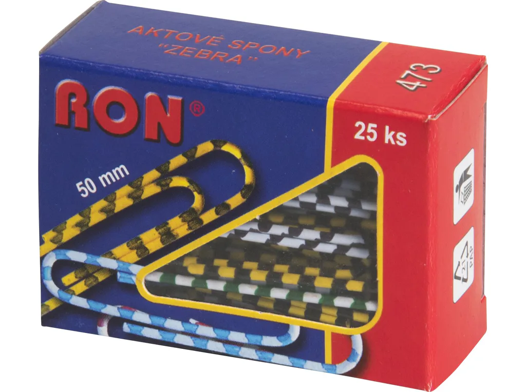 Dopisové spony Mikov 473 - aktové ZEBRA 50 mm