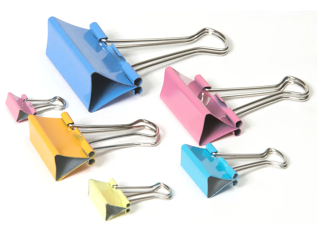 Binder klipy Mikov 421 - barevný mix 25 mm - 12 ks