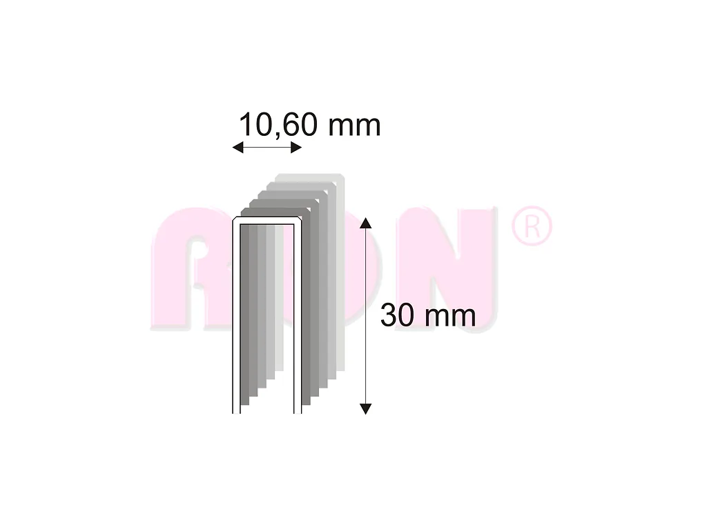 Truhlářské spony s pryskyřicí 363/30 - 10,60 x 30 mm - 8 400 ks