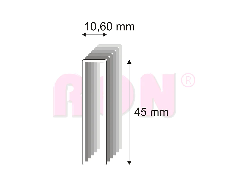 Truhlářské spony Narex 363/45 - 10,60 x 45 mm
