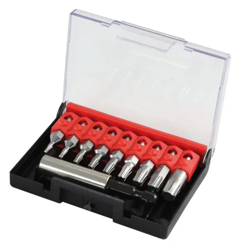 Sada bitů Narex 1/4" s magnetickým držákem v plastové krabičce 10dílná - torx TX